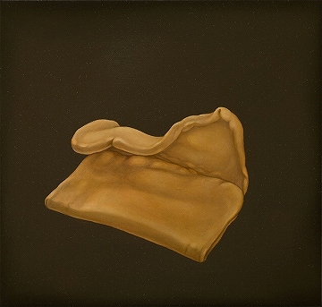 Alex Ball, Fold, oil on panel, 13x13.5cm, 2009