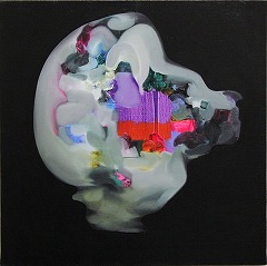 Junta Egawa, At the moment what do you throw away and what do you pick up?, oil on canvas, 45.5x45.5cm, 2012